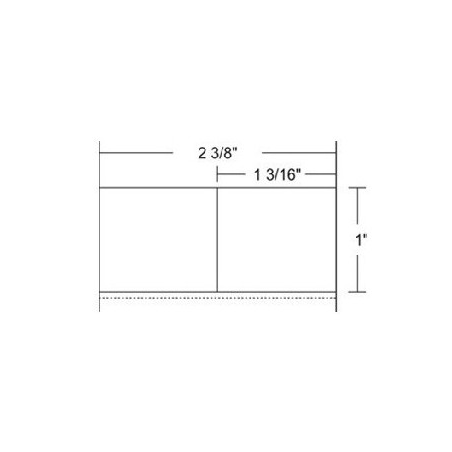 ROLLO DE ETIQUETA ZEBRA 10005848 2.38" x 1" Z-SELECT 4000T