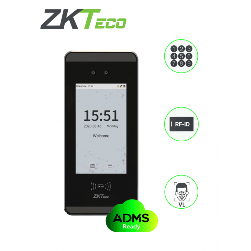 ZKTECO MINIACPLUS - Control de Acceso y Asistencia Facial Visible Light